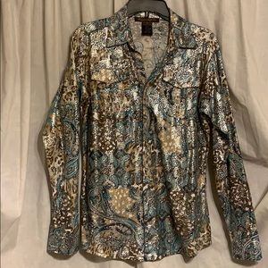 Cowgirl Tuff Co. Top with Pearl Snaps - Medium